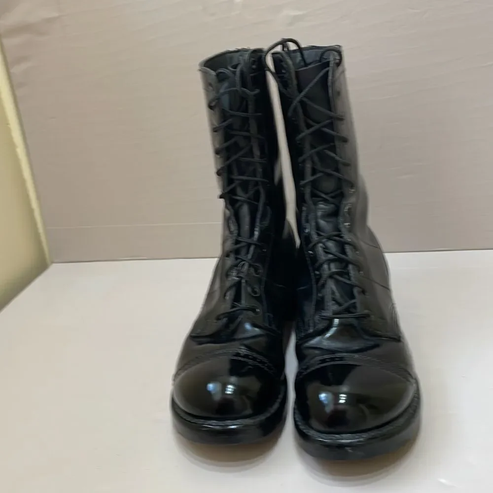 VINTAGE‎ CORCORAN 10 INCH PARATROOPER JUMP BOOTS IN BLACK LEATHER